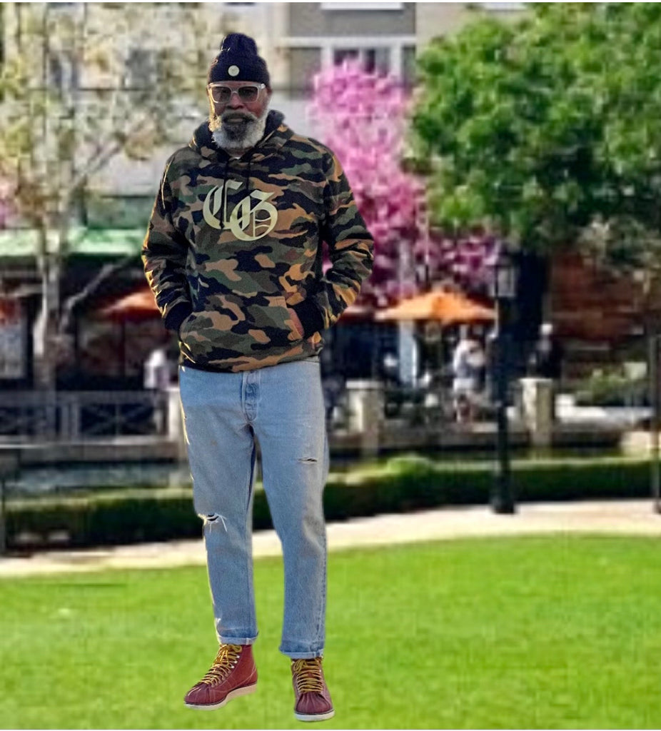 BIG CG CAMO HOODIE: CAMO/GOLD BIG CG CAMO HOODIE: CAMO/GOLD