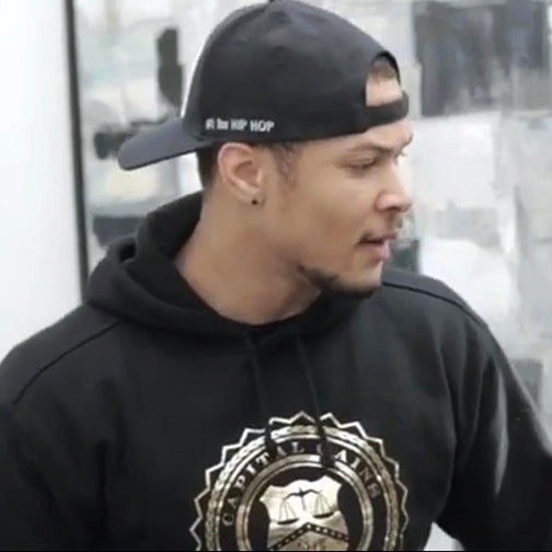 ORIGINAL CLASSIC LOGO HOODIE: BLACK/GOLD