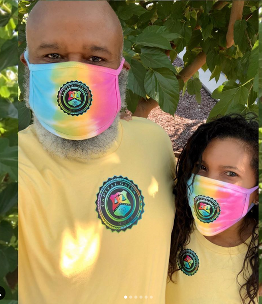 BADGE TIE-DYE | FACE MASK |PASTEL