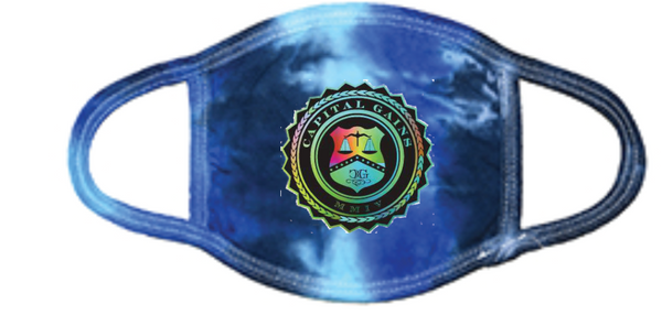 BADGE TIE-DYE FACE MASK | BLUE OCEAN