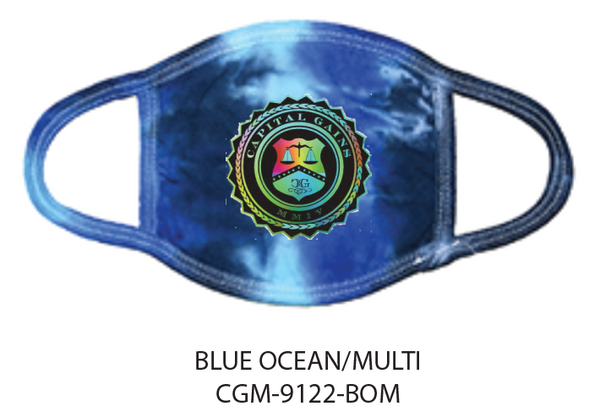 TIE-DYE TEE | BLUE OCEAN | MULTI-BIG BADGE
