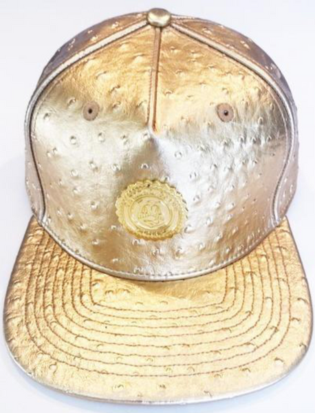 OZ RICH: OSTRICH VEGAN LEATHER/GOLD