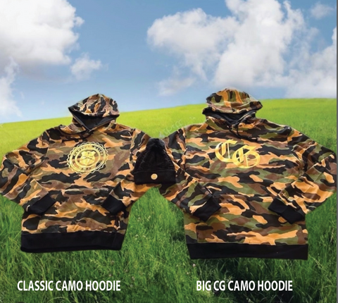 BIG CG CAMO HOODIE: CAMO/GOLD