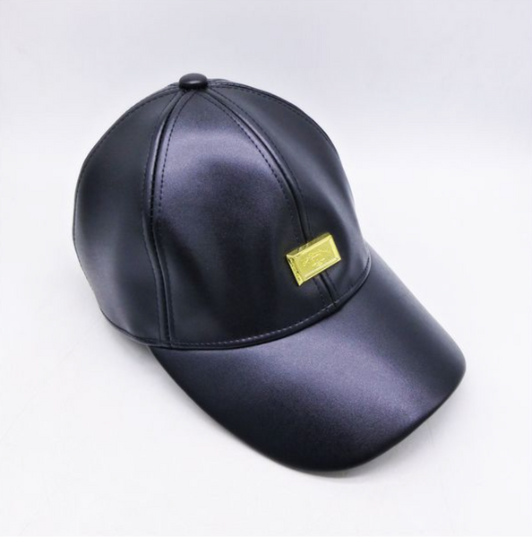 POPPA WAS A ROLLIN' STONE: BLACK VEGAN LEATHER DAD HAT