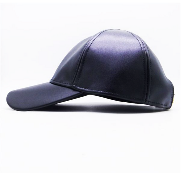 POPPA WAS A ROLLIN' STONE: BLACK VEGAN LEATHER DAD HAT