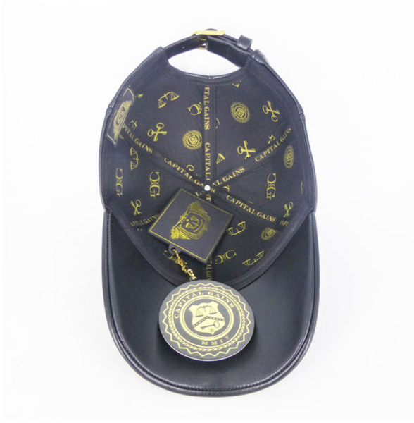 POPPA WAS A ROLLIN' STONE: BLACK VEGAN LEATHER DAD HAT