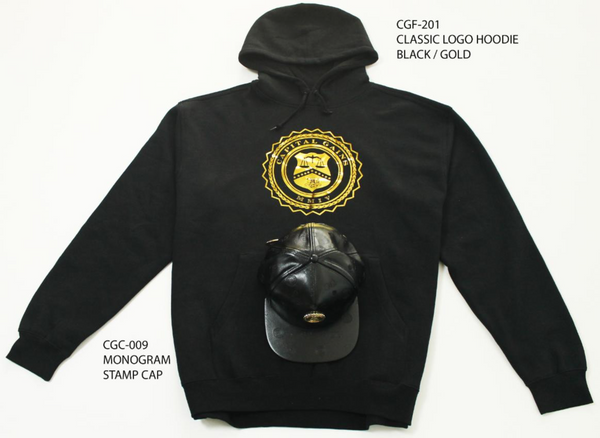 ORIGINAL CLASSIC LOGO HOODIE: BLACK/GOLD