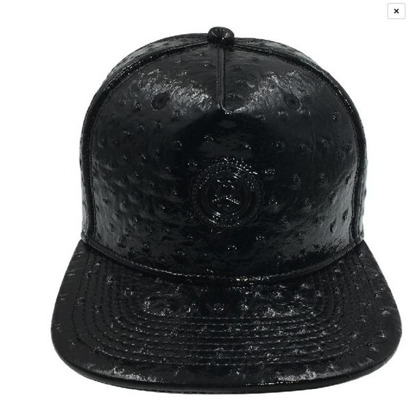 OZ RICH: OSTRICH PATENT LEATHER/BLACK