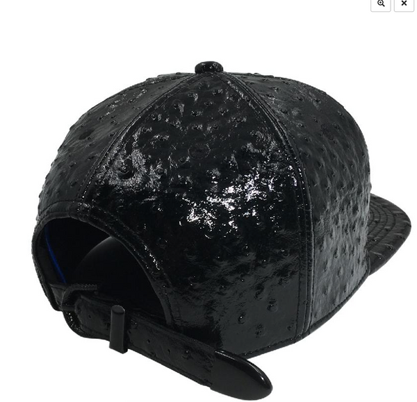 OZ RICH: OSTRICH PATENT LEATHER/BLACK