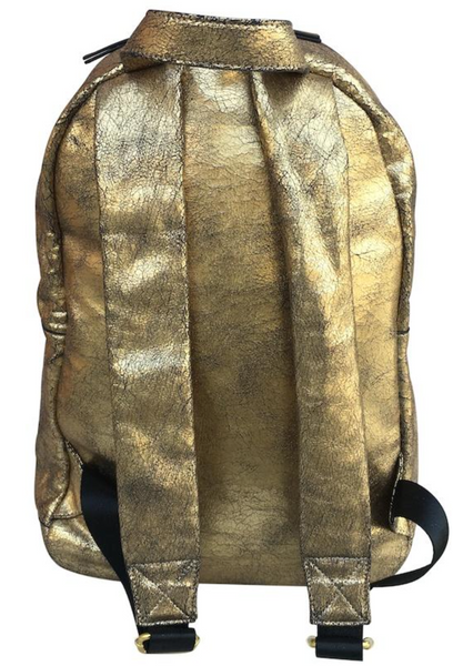 BACKPACK: GOLD CRACKLED