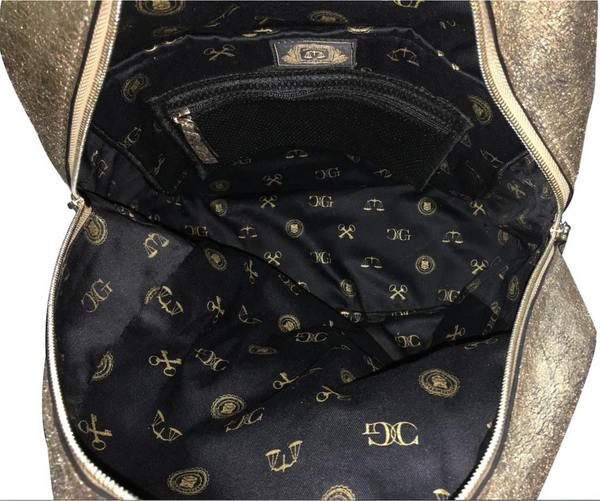 BACKPACK: GOLD CRACKLED
