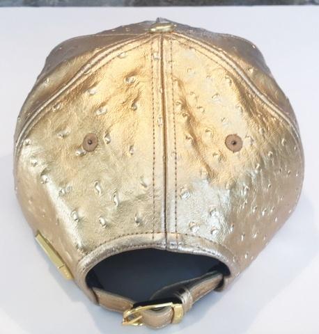 OZ RICH: OSTRICH VEGAN LEATHER/GOLD