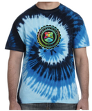 TIE-DYE TEE | BLUE OCEAN | MULTI-BIG BADGE