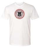 TWO-TONE CLASSIC LOGO WHITE TEE - RED/BLACK