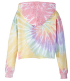 TIE-DYE LADIES CROPPED HOODIE | ZEN RAINBOW/MULTI | ICON