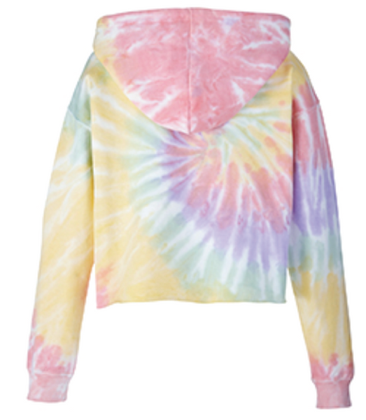 TIE-DYE LADIES CROPPED HOODIE | ZEN RAINBOW/MULTI | ICON